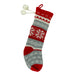 Knit Fabric Christmas Stocking - snowflakes