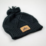 Knit Beanie with Leather Patch by Montana Life
