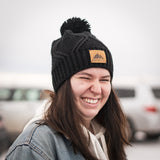 Knit Beanie with Leather Patch by Montana Life