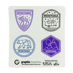 Montana Linear Emblem Quartet Sticker by Graphic Imprints