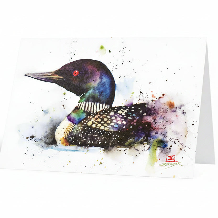 Dean Crouser Loon Watercolor Greeting Card