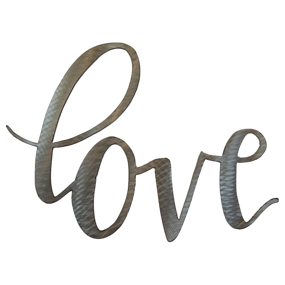 Love Steel Word Art by H&K Studios