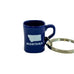 Blue Montana Coffee Cup Key Ring