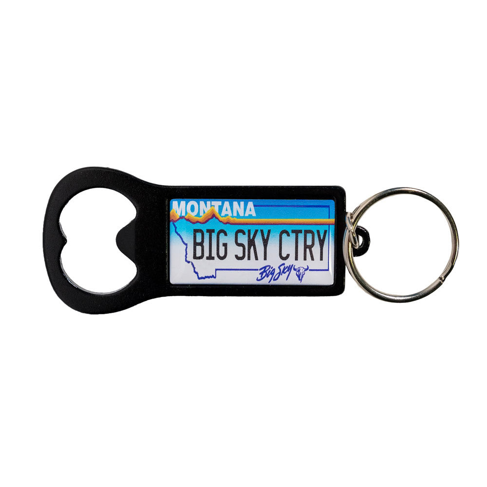 Montana Bottle Opener Key Ring - Black