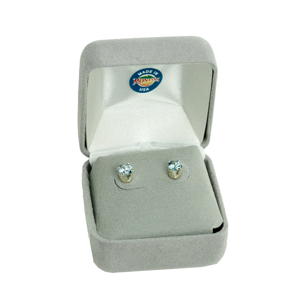 The 4.2 MM Montana Sapphire Sterling Silver Earrings by Studio Montana brings you the big blue sky to your jewelry box!