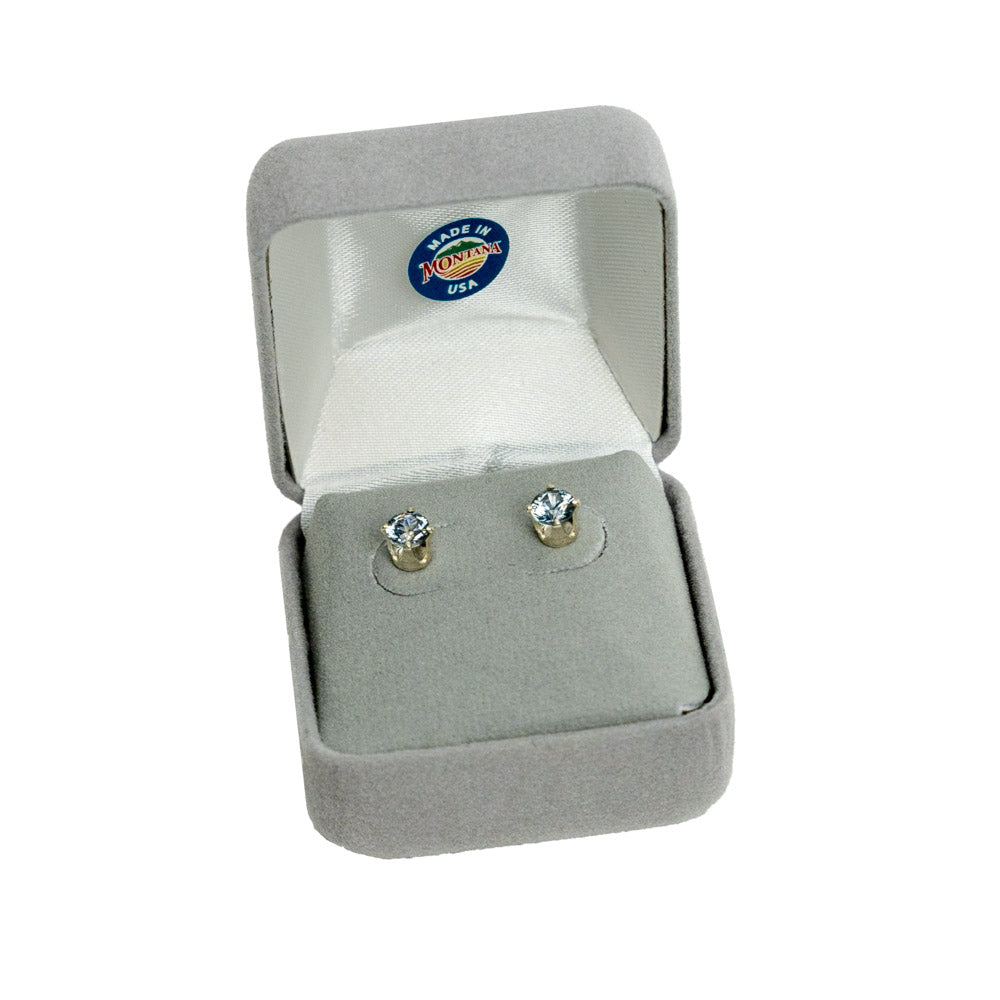 MT Sapphire Sterling Silver Earrings by Studio Montana - 4.4 MM