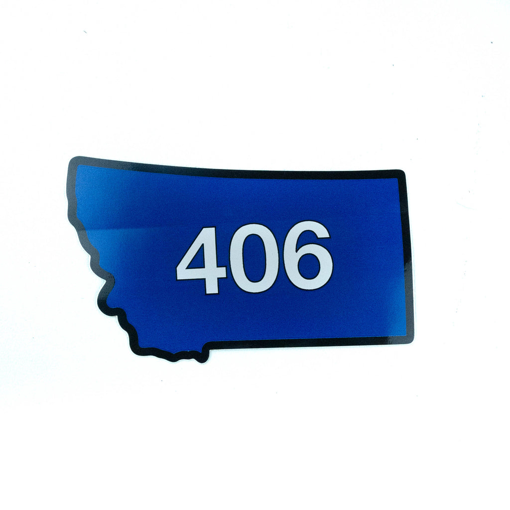 Montana 406 State Shape Sticker by TGT