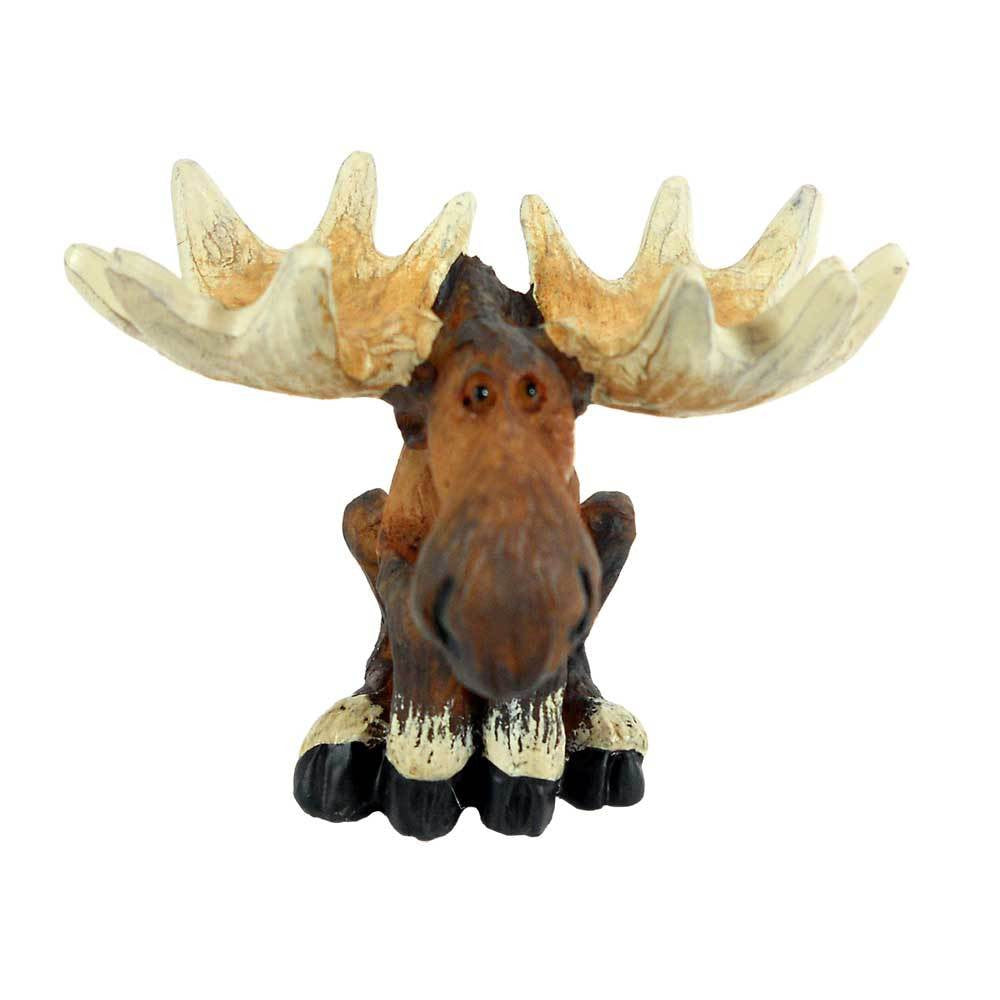 Sitting Moose Mini Figurine by Big Sky Carvers