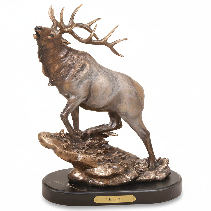Marc Pierce Herd Bull Elk Sculpture