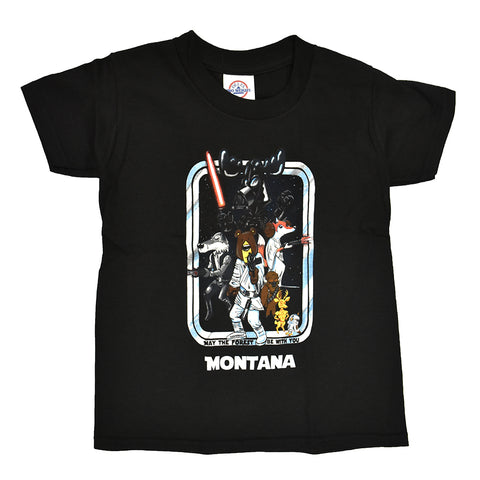 Black Star Forest Youth Montana T-Shirt from Prairie Mountain