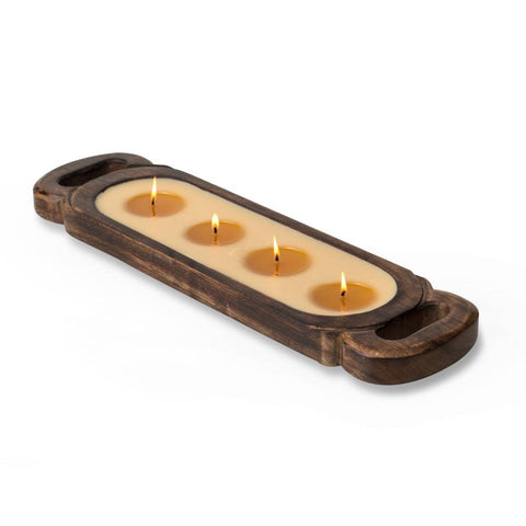 Medium Wood Candle Tray by Himalayan Trading Post