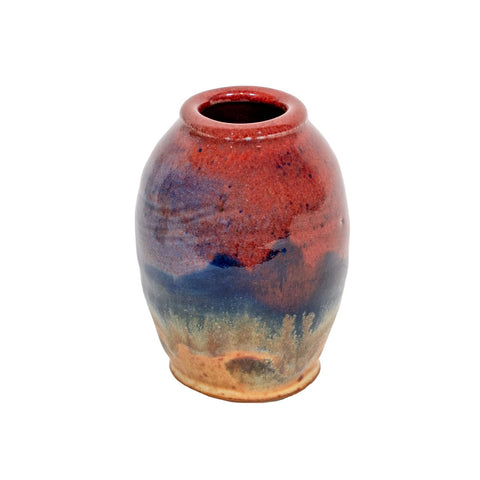Fire Hole Pottery Mini Red Vase