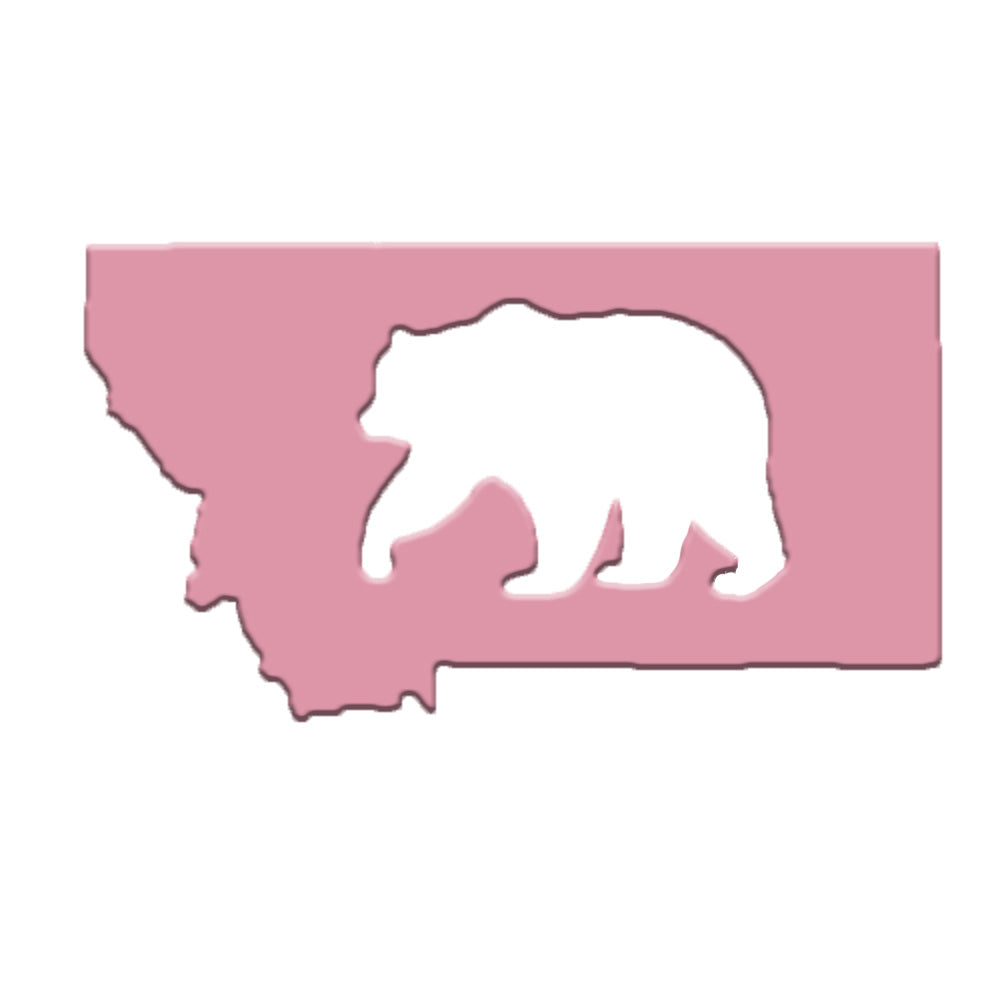 Montana Bear Magnet - light pink