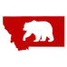 Montana Bear Magnet - red