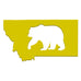 Montana Bear Magnet - yellow