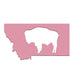Montana Buffalo Magnet - light pink
