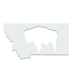 Montana Buffalo Magnet - white