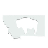 Montana Buffalo Magnet - white