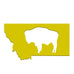 Montana Buffalo Magnet - yellow