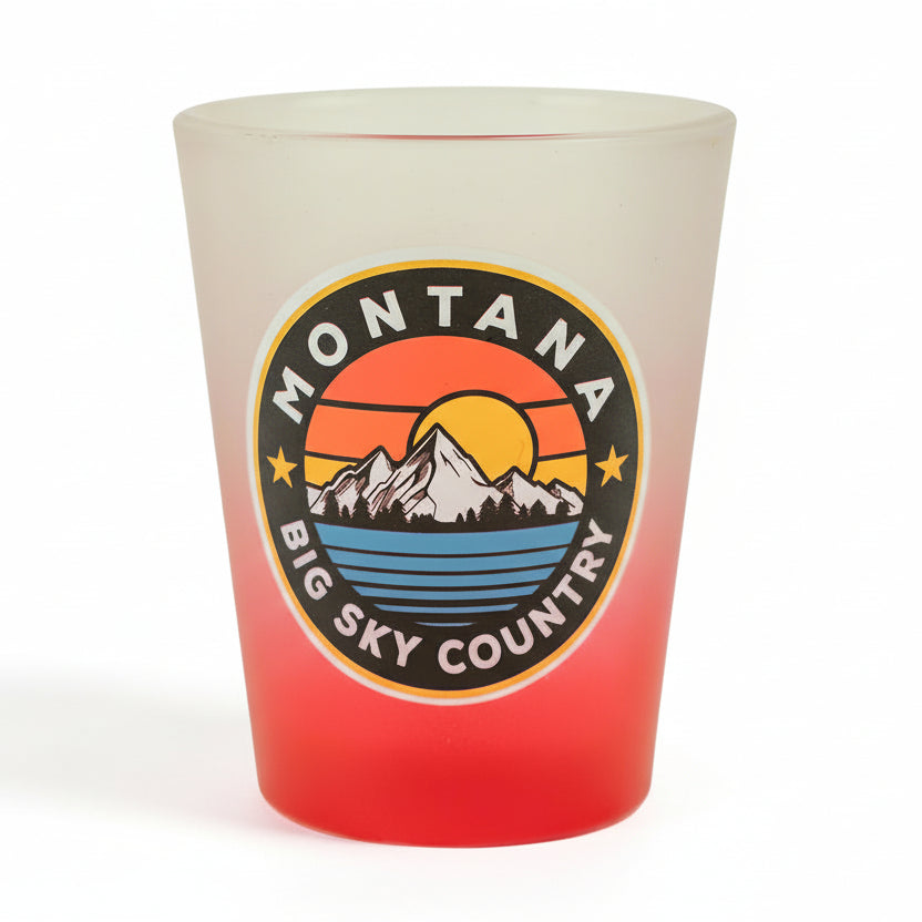 Montana Circle Mountains Shot Glass by The Hamilton Group