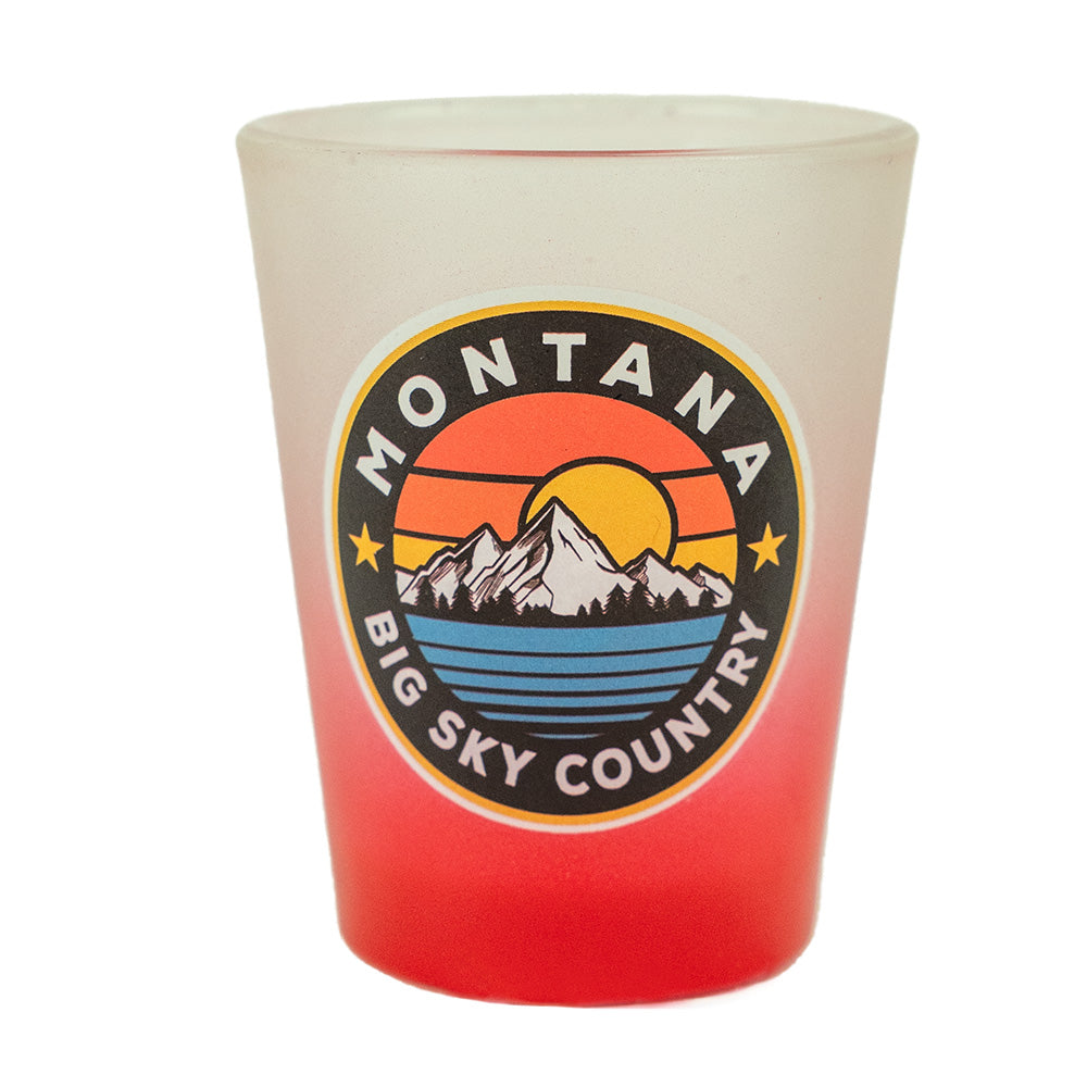 Montana Circle Mountains Shot Glass by The Hamilton Group