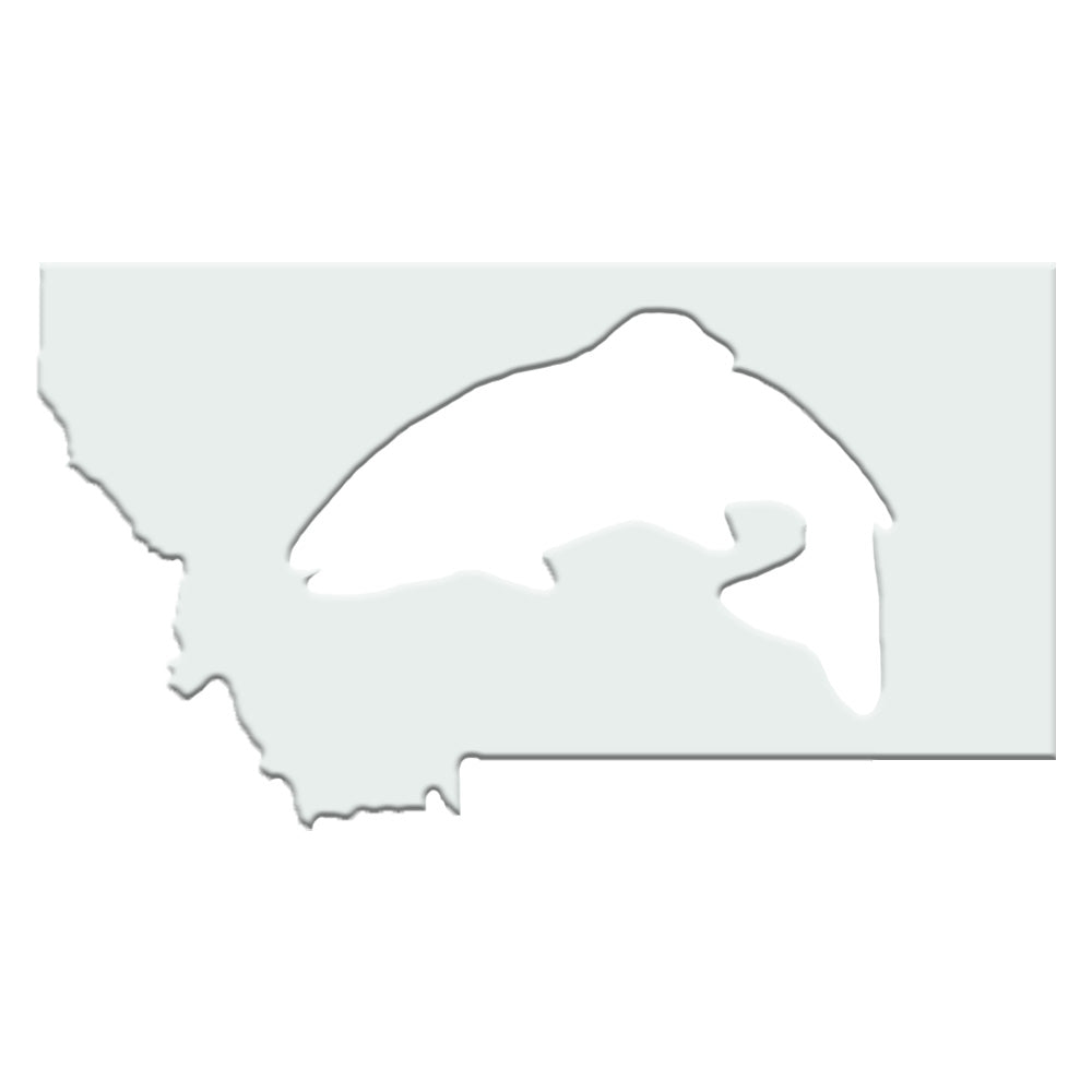 Montana Fish Magnet - white