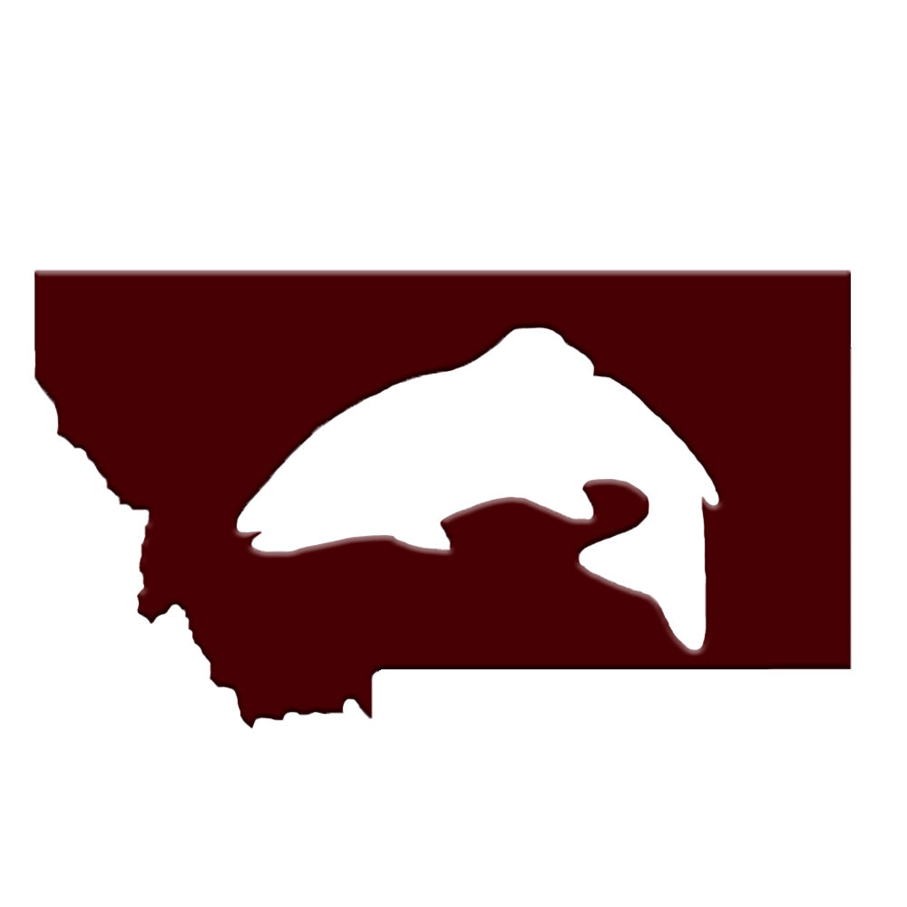 Montana Fish Magnet - dark red