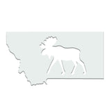 Montana Moose Magnet - white