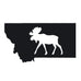 Montana Moose Magnet - black
