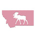 Montana Moose Magnet - light pink