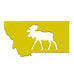 Montana Moose Magnet - yellow