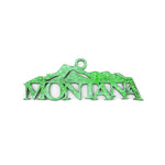 Montana Mountains Stainless Steel Ornament - Green