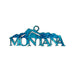 Montana Mountains Stainless Steel Hammered Ornament - Blue