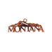Montana Mountains Stainless Steel Hammered Ornament - Copper