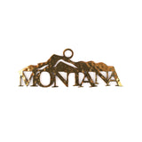 Montana Mountains Stainless Steel Hammered Ornament - Brass