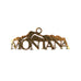 Montana Mountains Stainless Steel Hammered Ornament - Brass