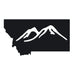 Montana Mountains Magnet - Black