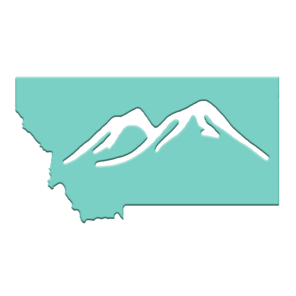Montana Mountains Magnet - Robin's Egg Blue