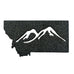 Montana Mountains Magnet - Sparkly Black
