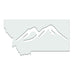 Montana Mountains Magnet - White