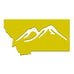 Montana Mountains Magnet - Yellow