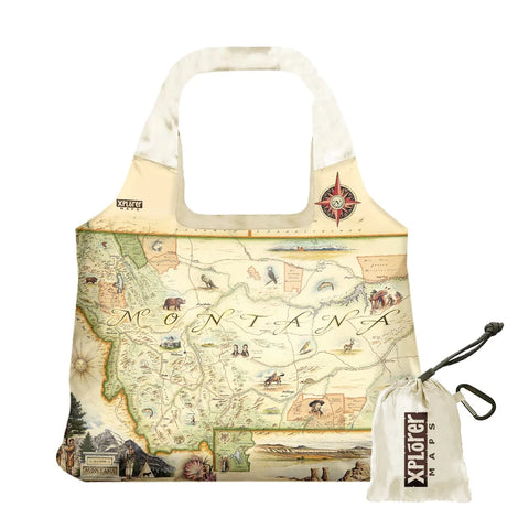 Reusable Tote Bag Pouch by Xplorer Maps (2 Styles)