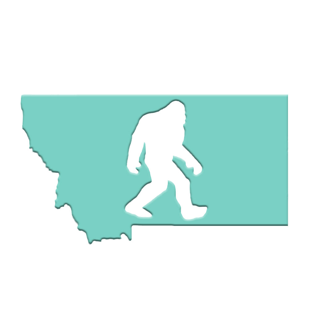 Montana Sasquatch Magnet - robin's egg blue