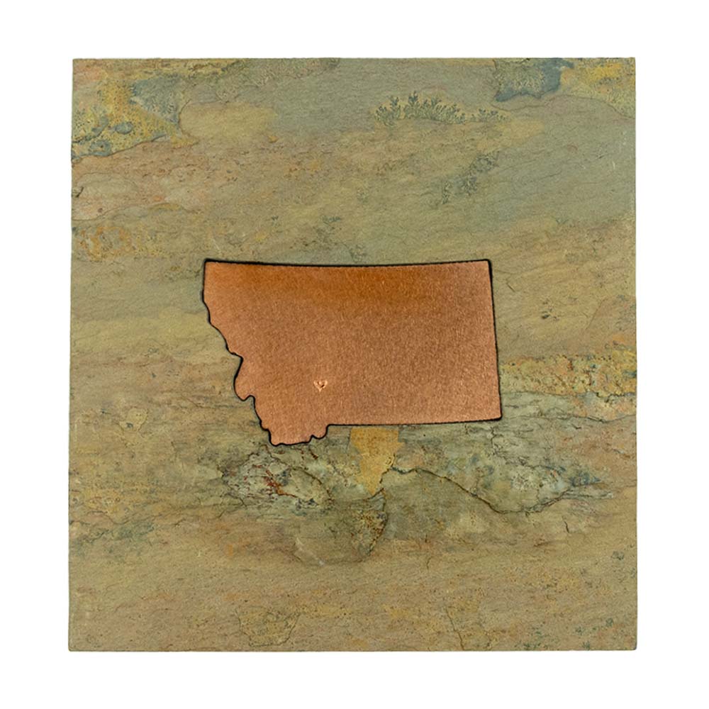 Montana State Slate and Copper Trivet by Momadic