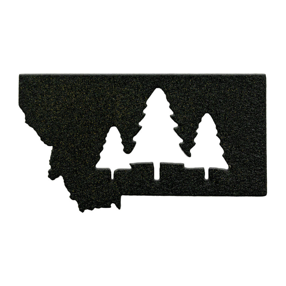 Montana Tree Magnet - sparkly black