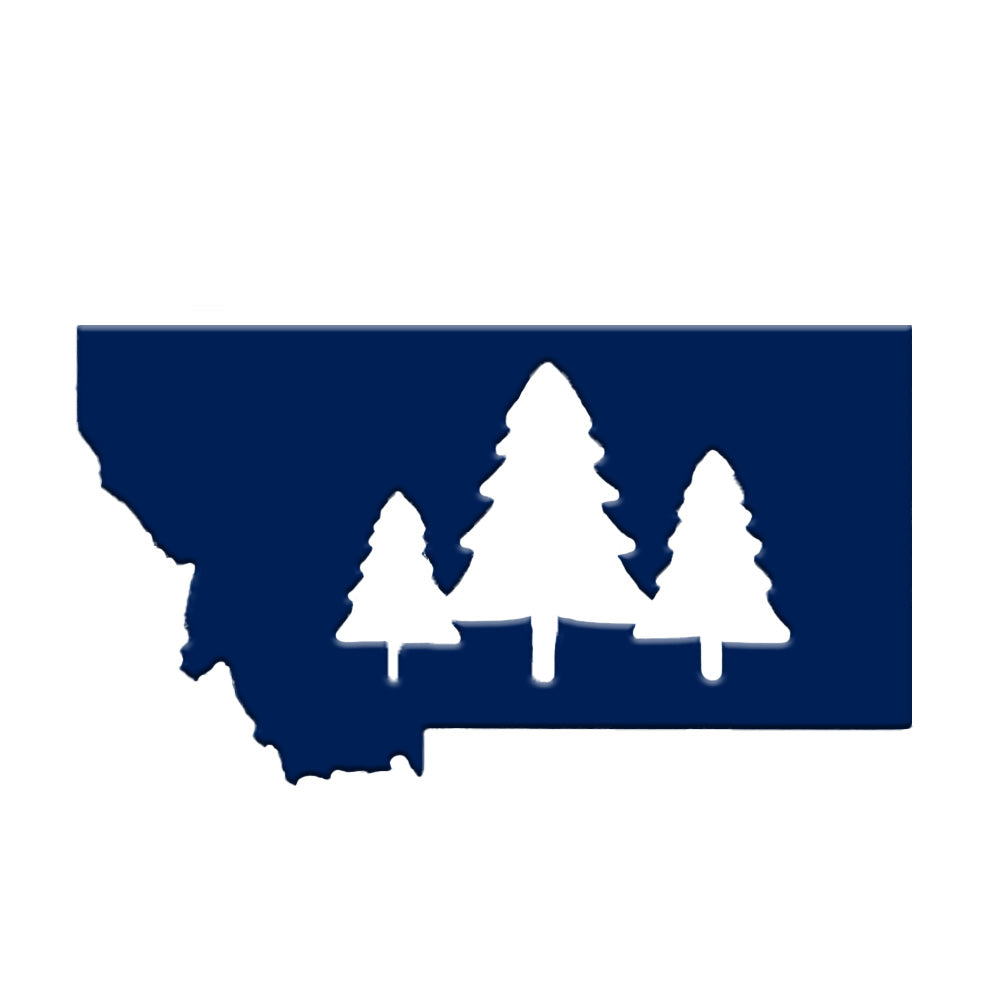 Montana Tree Magnet - dark blue