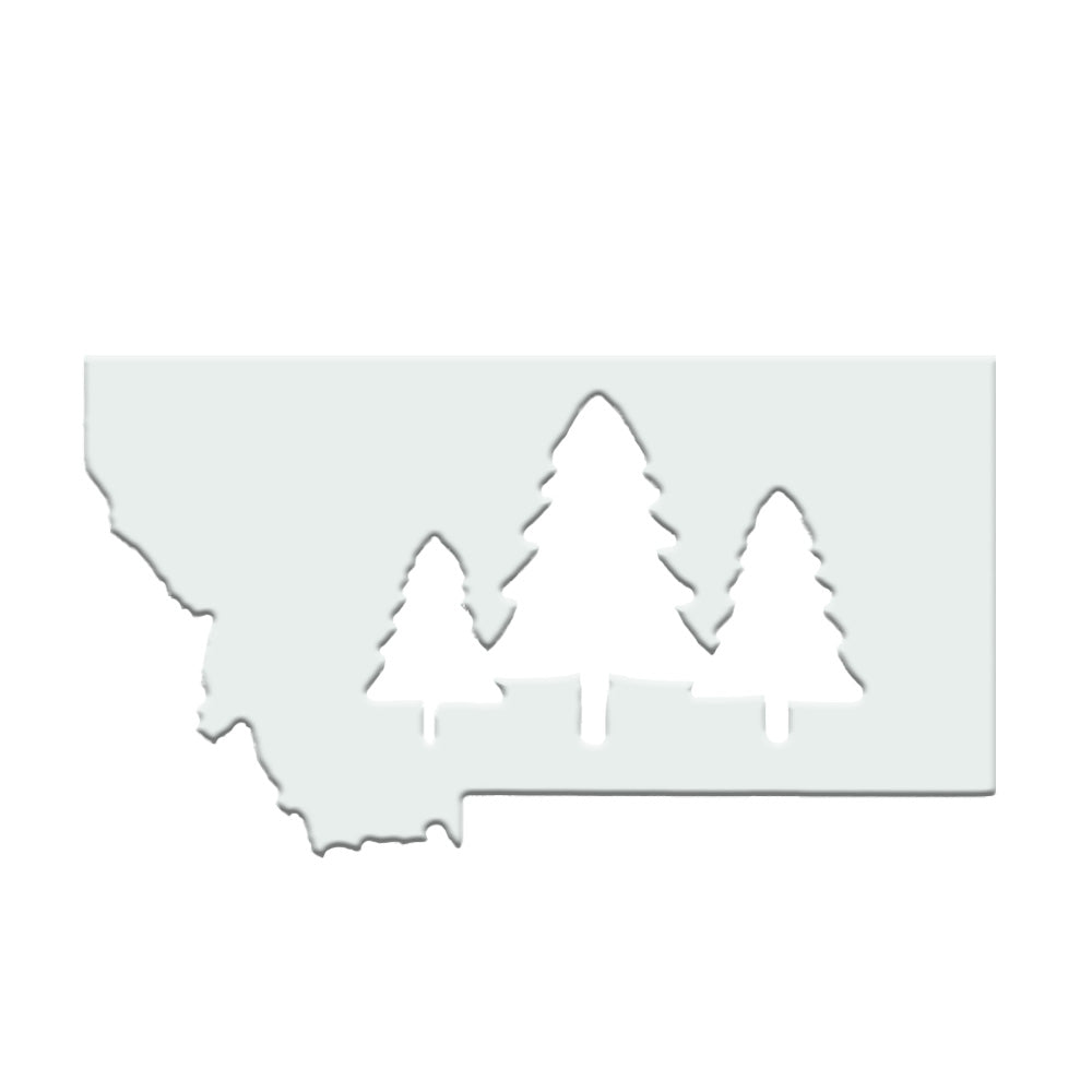 Montana Tree Magnet - white