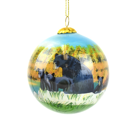 Montana Black Bear Family by the Lake Christmas Ornament by Art Studio Company at Montana Gift Corral