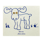 Moose Bright Eyes Crystal Post Earrings - orange