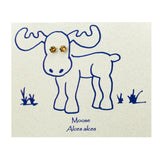 Moose Bright Eyes Crystal Post Earrings - orange